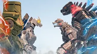 Cherno Alpha & Kiryu Vs MG21 & RPO Mecha Battle - Kaiju Universe