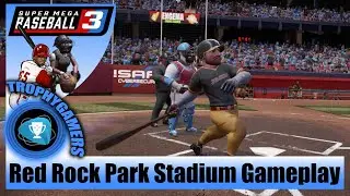 Super Mega Baseball 3 Red Rock Park Stadium Day Time Gameplay Jacks vs Sawteeth PS4 Pro
