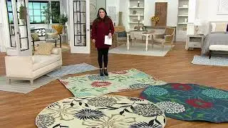Veranda Living Flowering Mums Indoor/Outdoor Rug on QVC