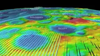 The Lunar South Pole in 3D - by The Lunar Reconnaissance Oribiter (LRO)