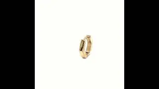 ASHA Jewelry - Stainless Steel Hexagon Hinge Style Single Earring
