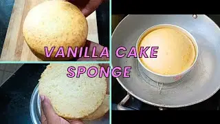 बेकरी से भी अच्छा वनीला केक स्पोंज बनाए घर पर| eggless Vanilla cake sponge 