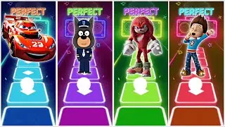 McQueen 🆚 Sheriff Labrador 🆚 Knuckles 🆚 Paw Patrol Ryder in Tiles Hop EDM Rush🎶
