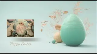 Soft pastel Easter greeting     - short animation