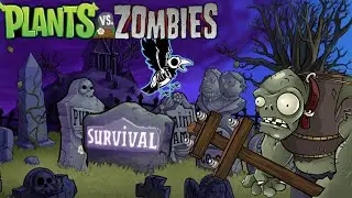 Plants vs. Zombies [PS3] ALL Survival Mode Walkthrough Gameplay