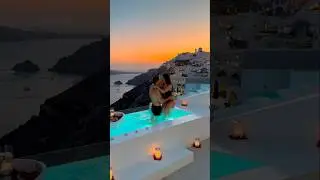 📍Saint Luxury Suites Santorini! #couple #hotel #sunset