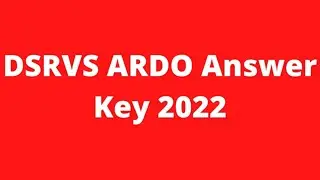 DSRVS ARDO Answer Key 2022