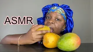 ASMR FRESH JUICY MANGO { MESSY EATING SOUNDS} NO TALKING #asmr #mango #sweets #mukbang