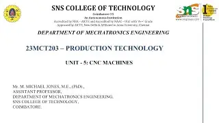 CNC vs DNC Machines | Production Technology | SNS Institutions