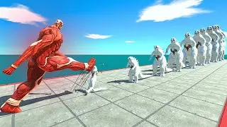 Colossal Titan vs 10 LEVELS of White Venom! | ARBS Battle Evolution