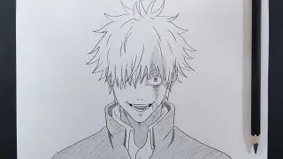 How To Draw Gojo Satoru Injured || Easy Anime Drawing