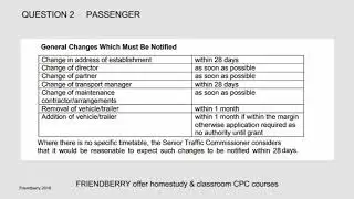 Passenger CPC Case Study assistance - Operator Licence undertakings