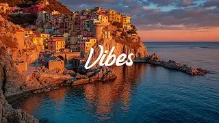 Amalfi Coast Sunset Vibes ~ Расслабляющая итальянская музыка и гитара для глубокого сна 4K