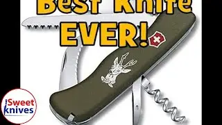 [48] Victorinox Hunter Swiss Army Knife Green Olive Best Knife Ever Review
