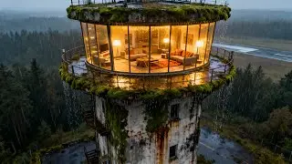 Renovating an Abandoned Air Traffic Control Tower into a Sky Apartment | Full Process ASMR
