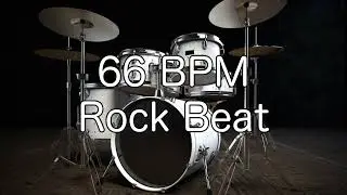 66 BPM Punchy Rock Drum Beat for Guitar, Bass and Instrumental Practise