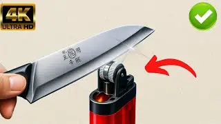 Sharpen your knife like a razor with just a lighter.