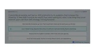 Crate & Barrel recently sent out an SMS promotion to its audience that included the following. If th