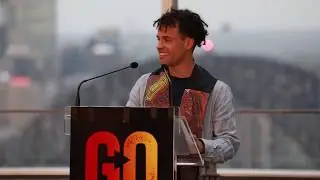 John Boxer (GO Scholar) addresses the GO Graduation Ceremony 2019