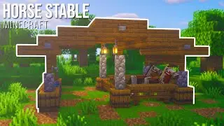 Minecraft : How to Build a Horse Stable | Small and Easy Stable Tutorial