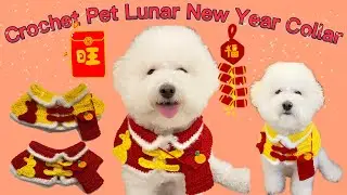 編織寵物新年項圈教程(紅包)/  HOW TO CROCHET PET LUNAR NEW YEAR COLLAR | BEGINNER CROCHET TUTORIAL (red envelope)