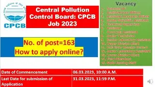 cpcb recruitment 2023 apply online/How to Fill CPCB Online 2023/CPCB Online Form 2023 Kaise Bhare