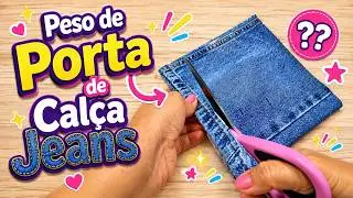 Peso de Porta de Calça Jeans