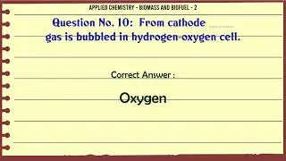 MCQ Questions Biomass and Biofuel - 2 with Answers