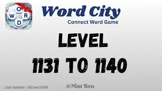 Word City Level Answers [1131 to 1140 Levels] | Connect Word Game 🧩✨ | Mini Boss