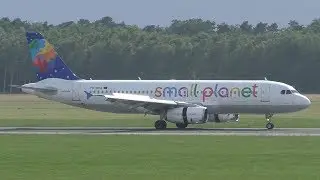 Star East Airlines Airbus A320 landing at Graz Airport | YR-SEA