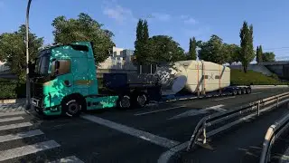 Continue the wind turbine machine trasporting ets2