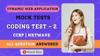 Mock Tests | Coding Test - 2 Answers | JavaScript | NxtWave | CCBP 4.0