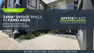 246m&sup2; Open Plan Office Space To Let in Table View