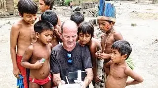 AMAZON RAINFOREST TRIBE DRONE FLIGHT