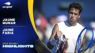 Jaume Munar vs. Jaime Faria Highlights | 2025 US Open Round 1