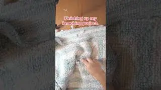 Knooking: upcycled  rug from old bedsheets.
