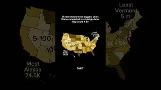 If the three biggest cities in each state were connected in a triangle size #mapping #geotuber