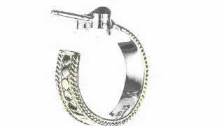 Anna Beck Designs Timor Wire Rimmed 18k Gold Plated Post Earrings