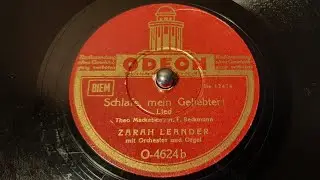 Zarah Leander - Schlafe, Mein Geliebter - 78 rpm - Odeon O6424