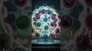 The Donut Scream Wheel 🍩😱 | 3D Cartoon Horror-Comedy Loop Animation | Funny Creepy Donut Monsters