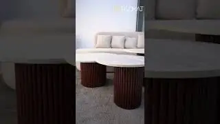 ✨Le trio de tables basses rondes en marbre offre une &eacute;l&eacute;gance naturelle &agrave; votre espace.😍💖