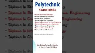Polytechnic Courses In India