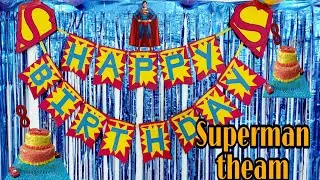 DIY Superman Birthday Party Banner/Superman Bday Party Theme /Superman theam decoration  Party Idea