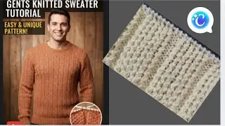 Best Knitting Design for Men's Sweater 2025/Unique Cable Knit Look Beginner Friendly Gents Sweater 
