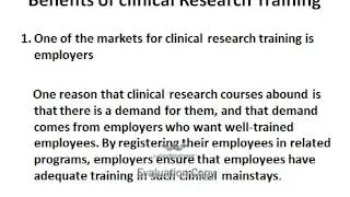 Clinical research Training