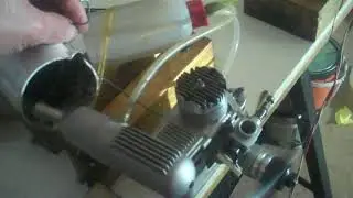 OS MAX .40 SF rc glow engine test run.