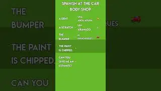 Spanish for Car Repair 🚗 | Essential Vocabulary for the Body Shop