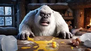 Gorilla cooking in the kitchen #animation #animals #funny