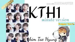 KTH1 minute version /mixtape spoiler alert /kimTaeHyung mixtape /BTS