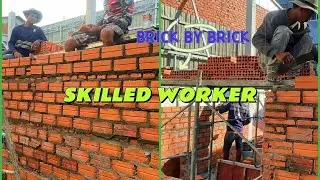 Full Bricklaying Process | Calm & Satisfying Construction Work